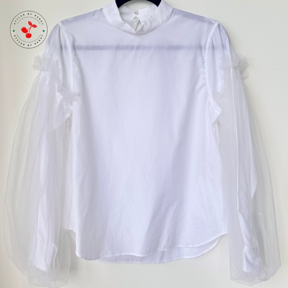 Comme Des Garçons Noir Kei Ninomiya Cotton Pullover Dress Shirt in White NWT
